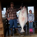 106 lb halibut Salmon Fishing
